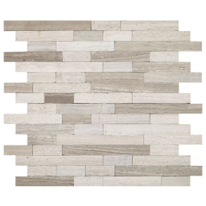 Chenille White Random Linear - stone tile